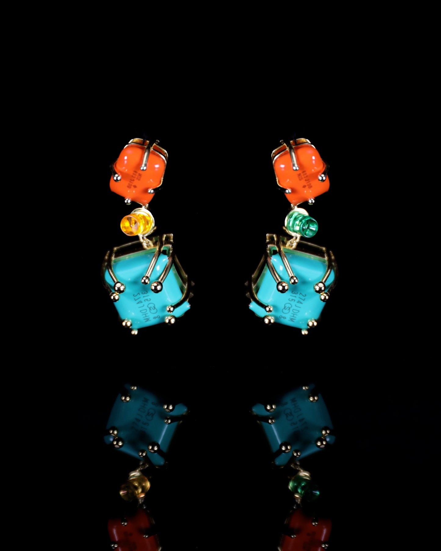 Inflatble Earrings in 18ct Gold Plated Silver