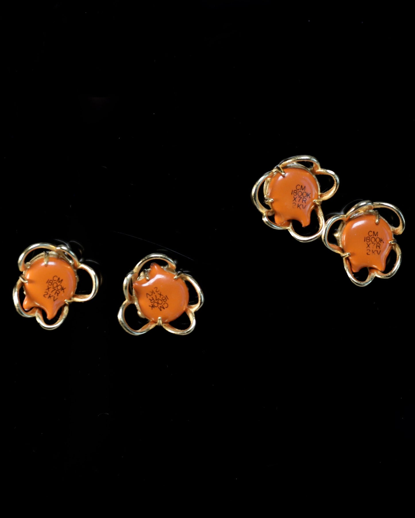 Meta Blossom Earrings 18ct Gold Plated silver