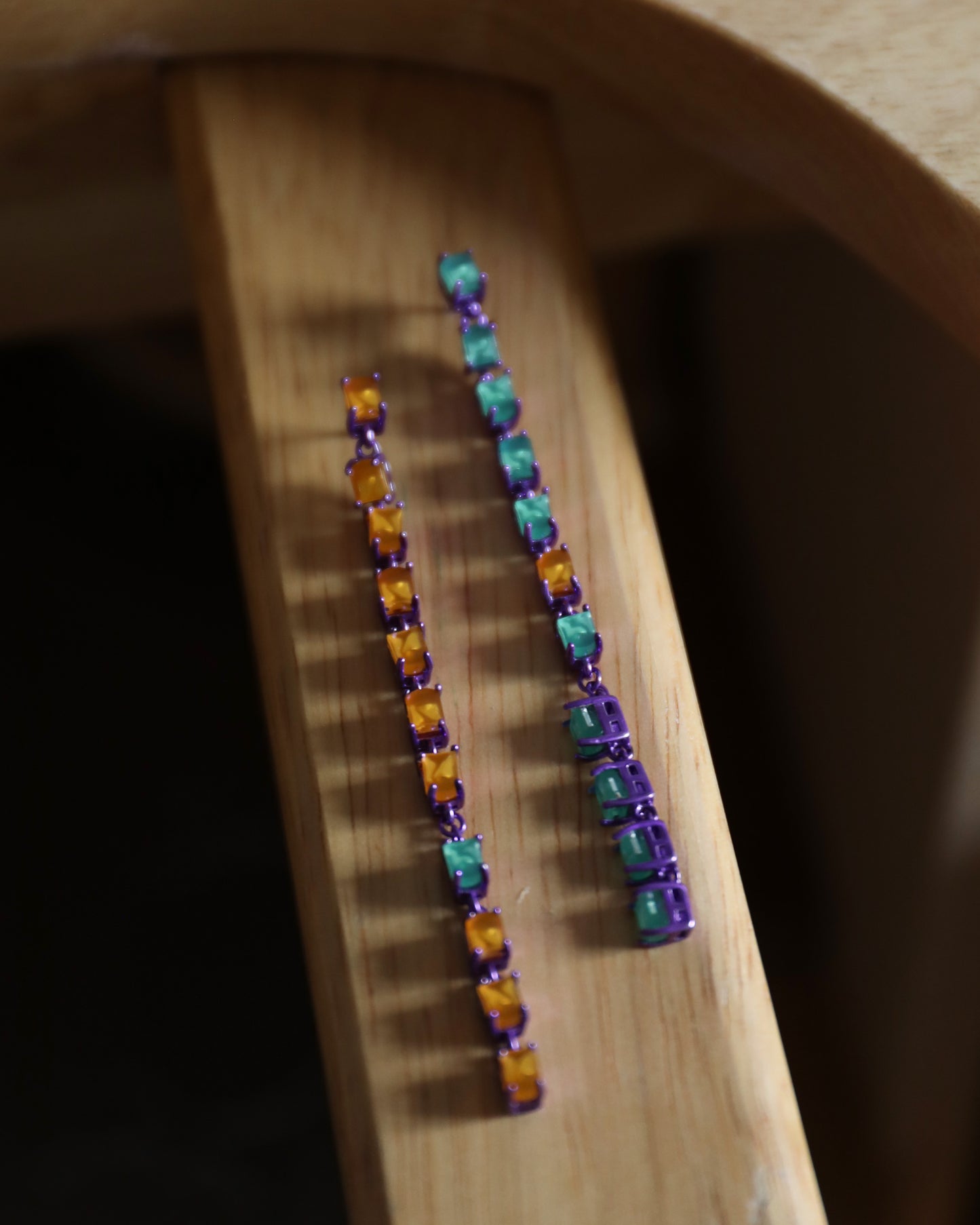 Twilight Maze Purple Earrings in recycled silver