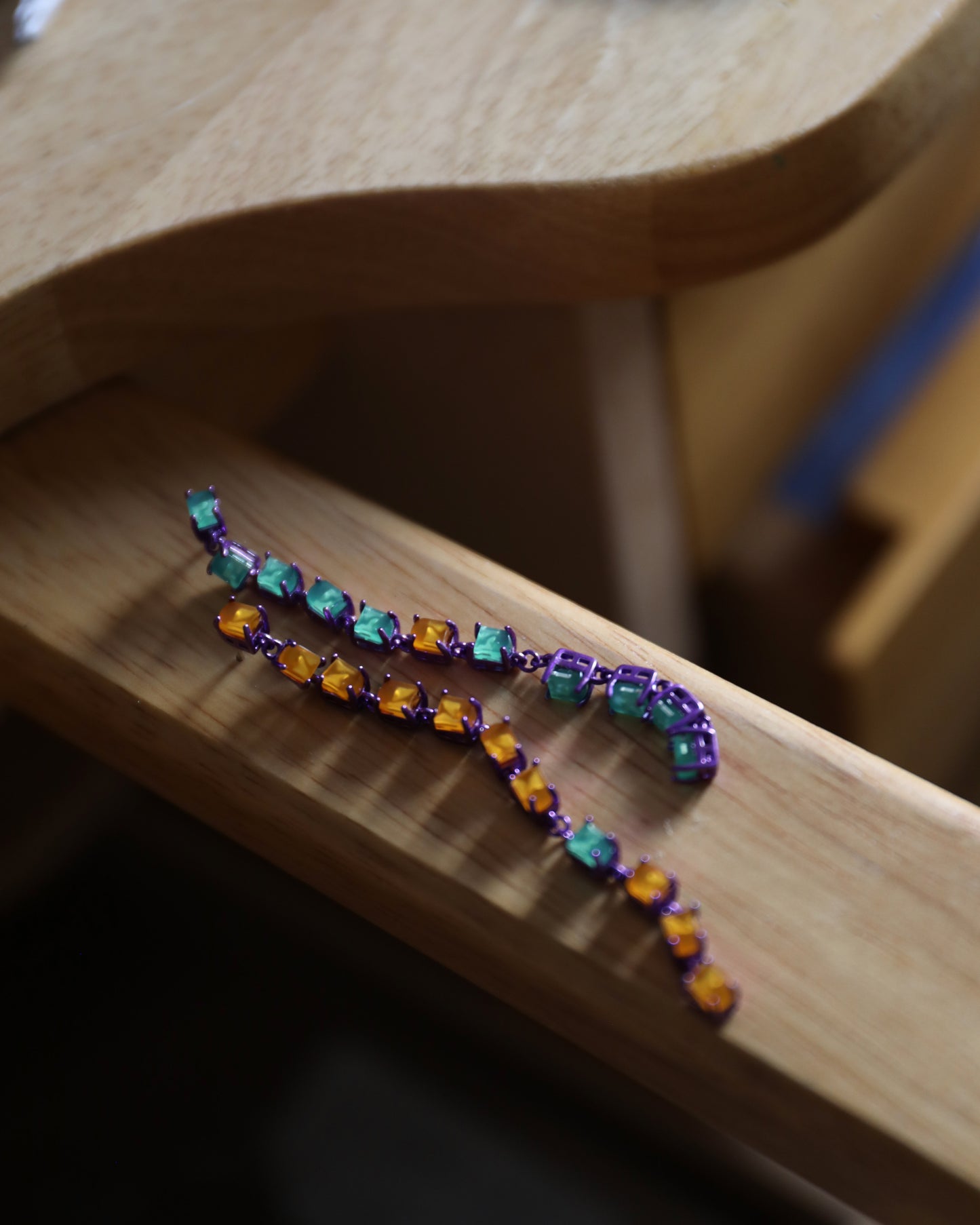 Twilight Maze Purple Earrings in recycled silver