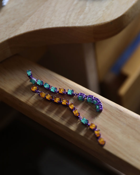 Twilight Maze Purple Earrings in recycled silver