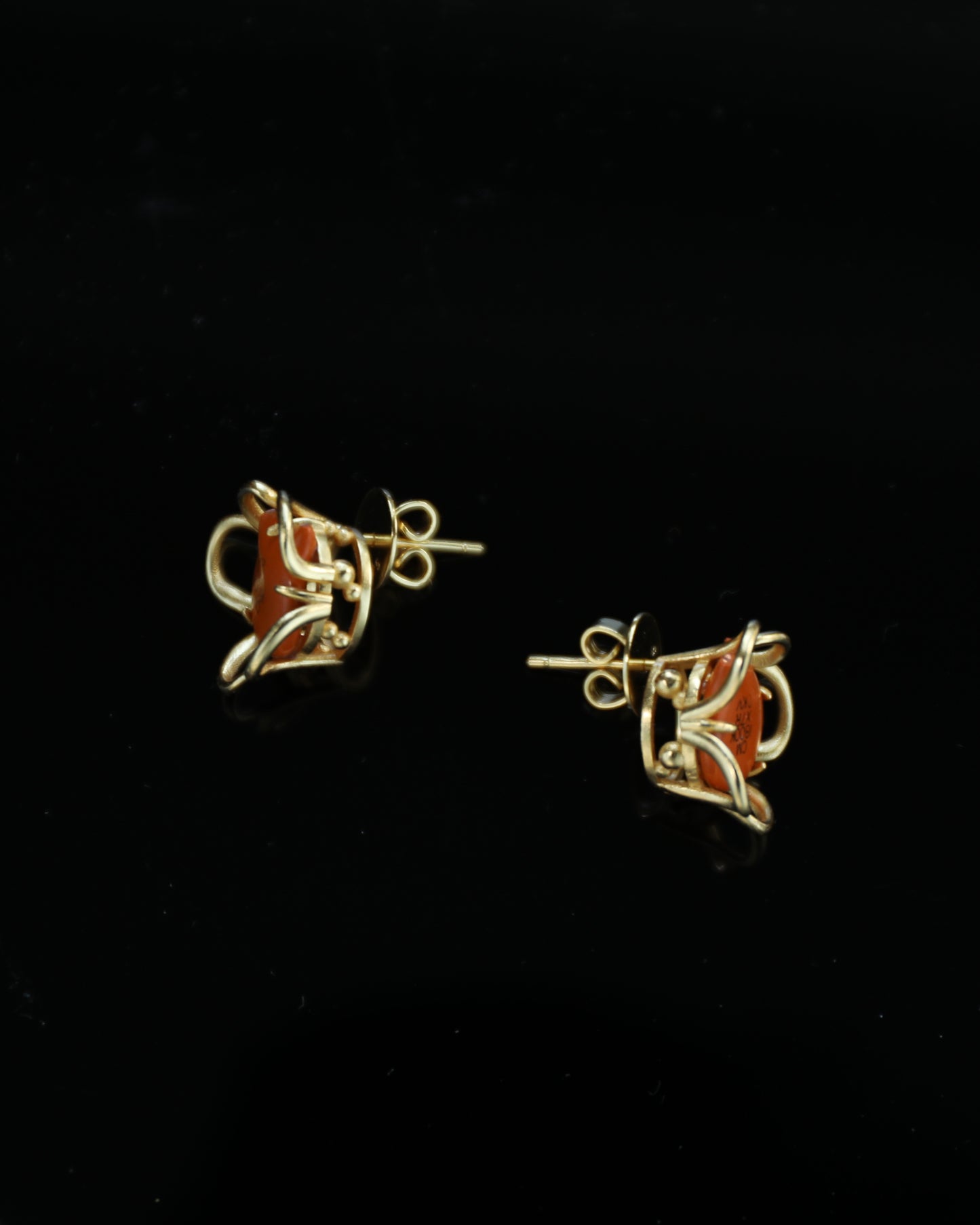 Meta Blossom Earrings 18ct Gold Plated silver
