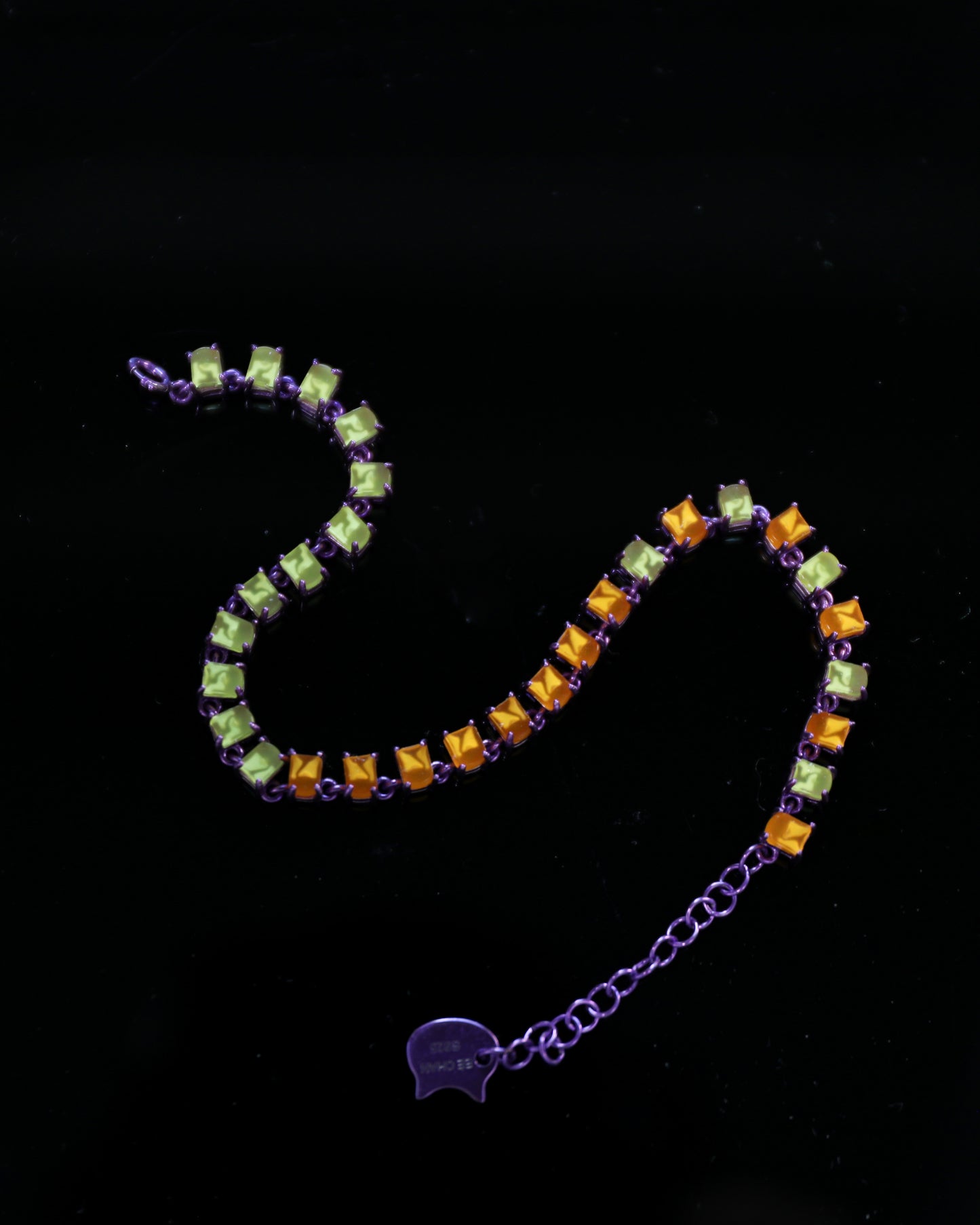 Midnight Maze Purple Bracelet in Sterling Silver with LED