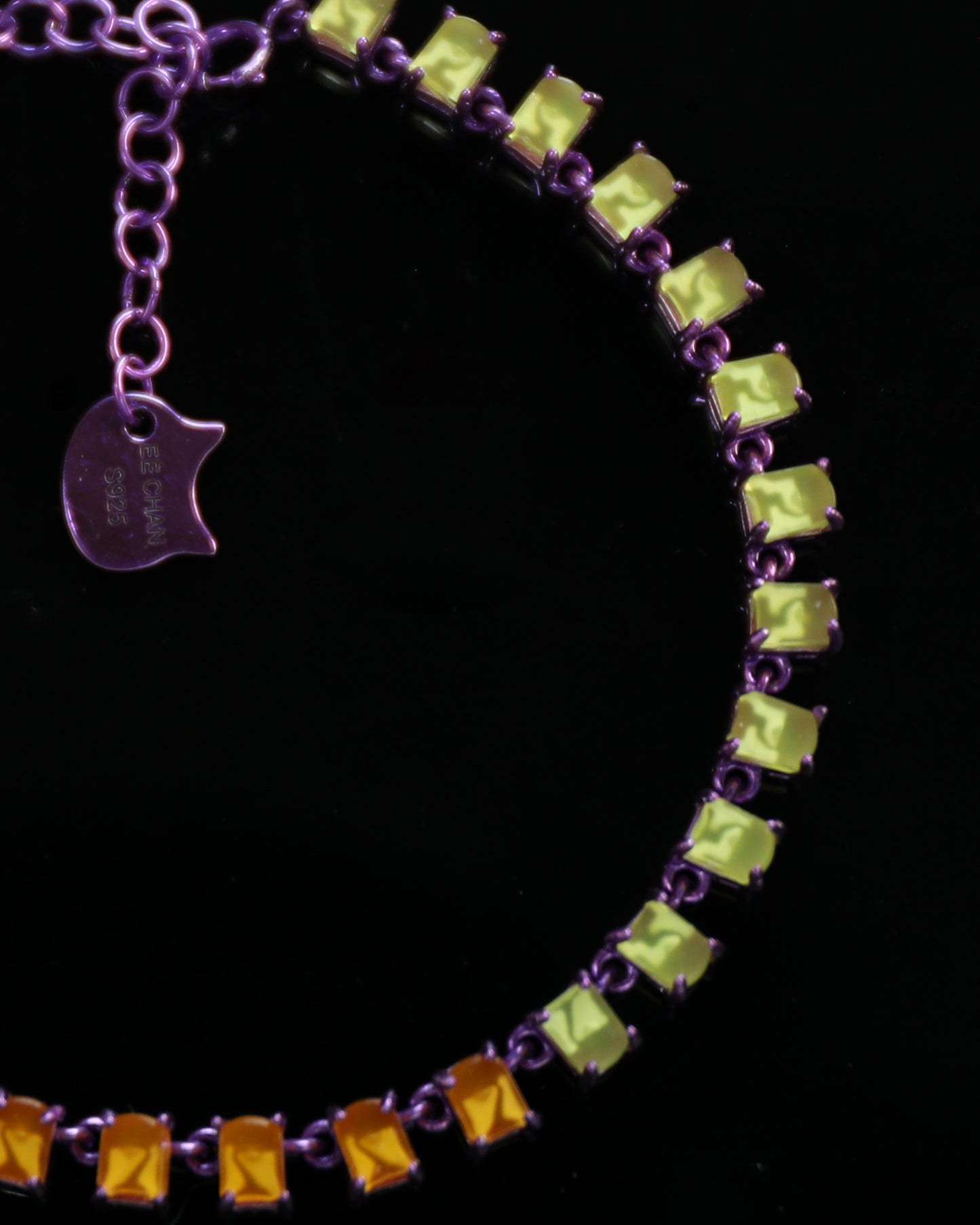 Midnight Maze Purple Bracelet in Sterling Silver with LED