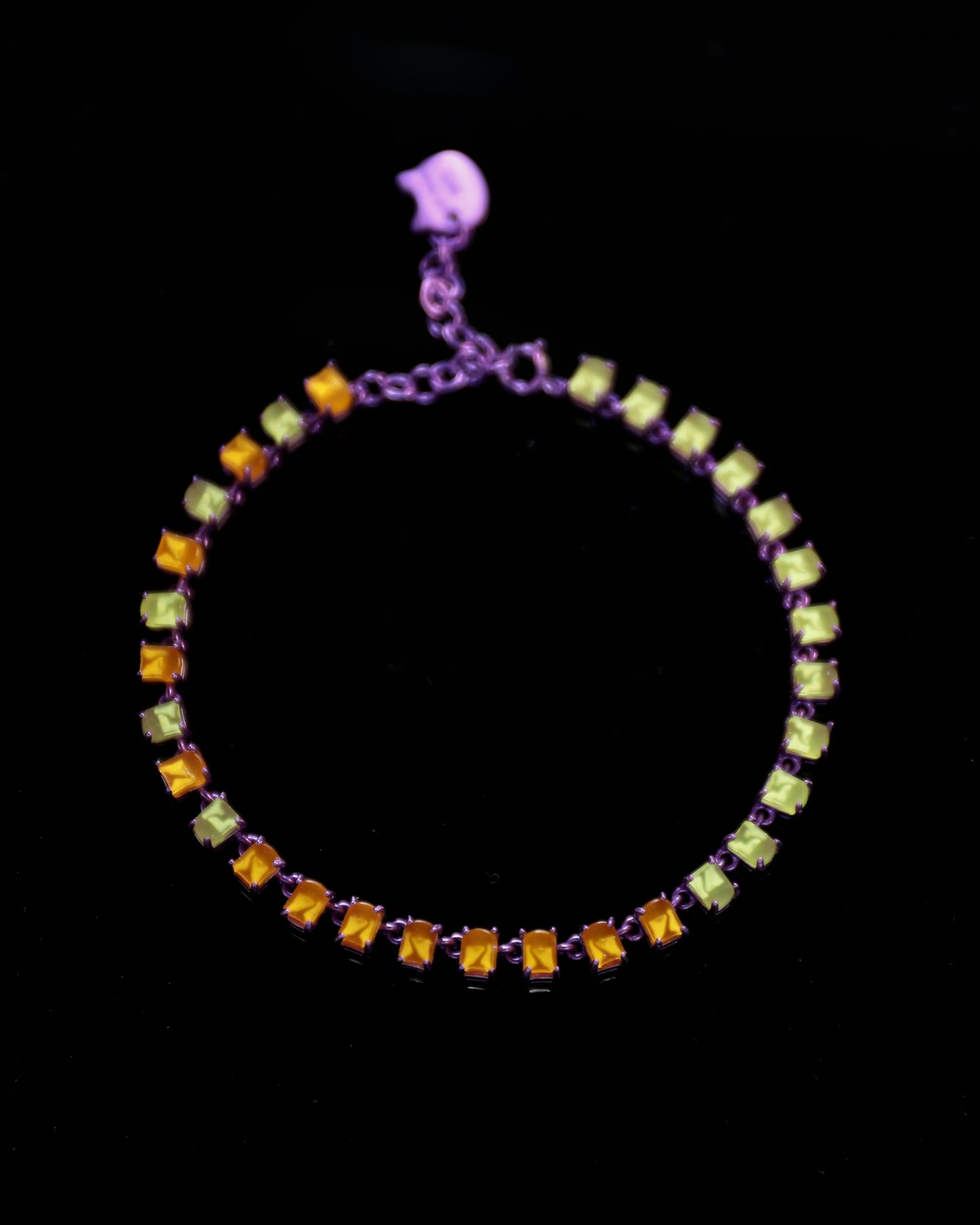Midnight Maze Purple Bracelet in Sterling Silver with LED