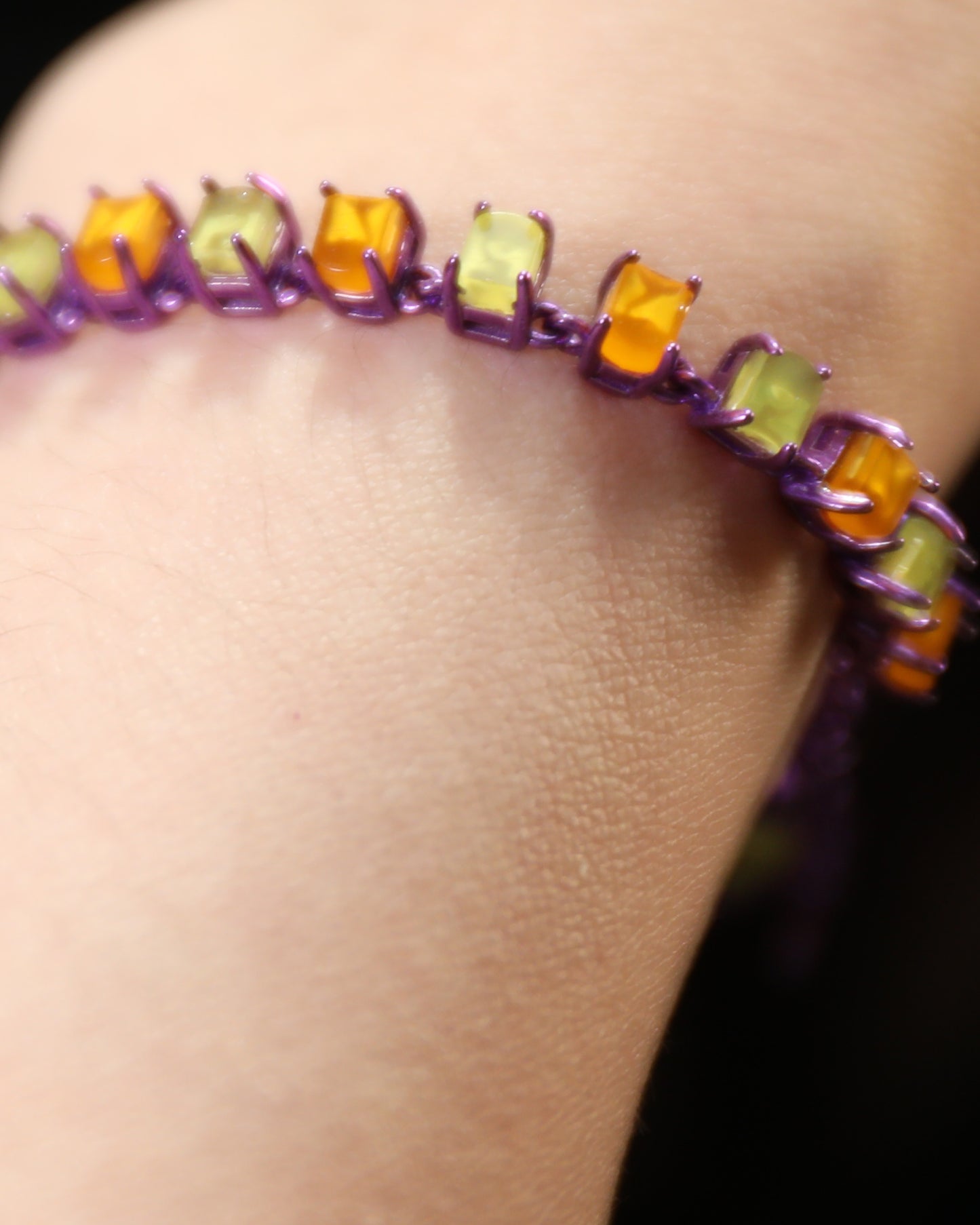 Midnight Maze Purple Bracelet in Sterling Silver with LED