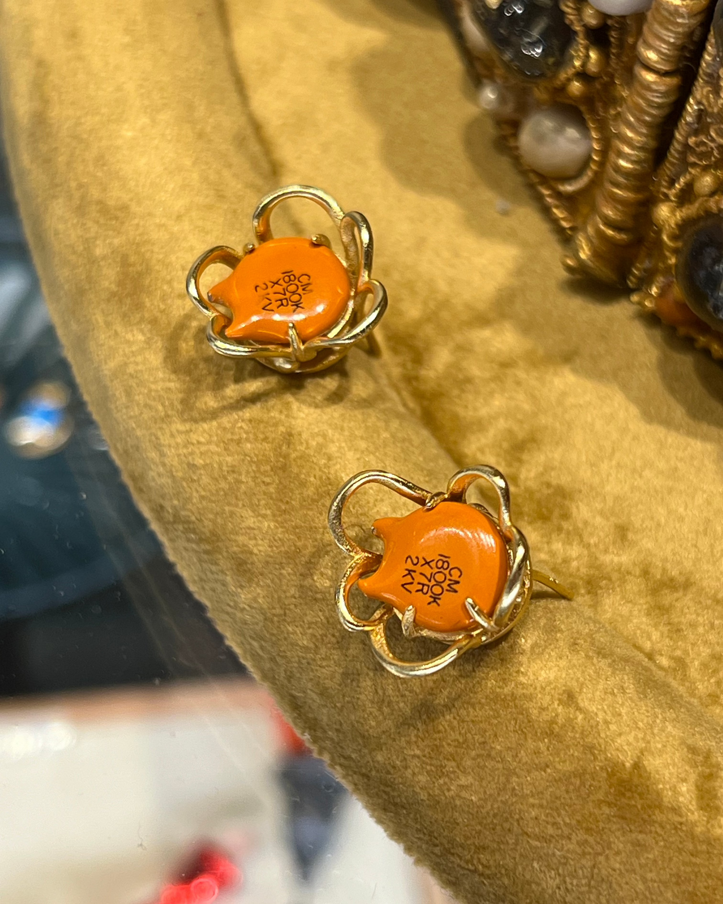 Meta Blossom Earrings 18ct Gold Plated silver