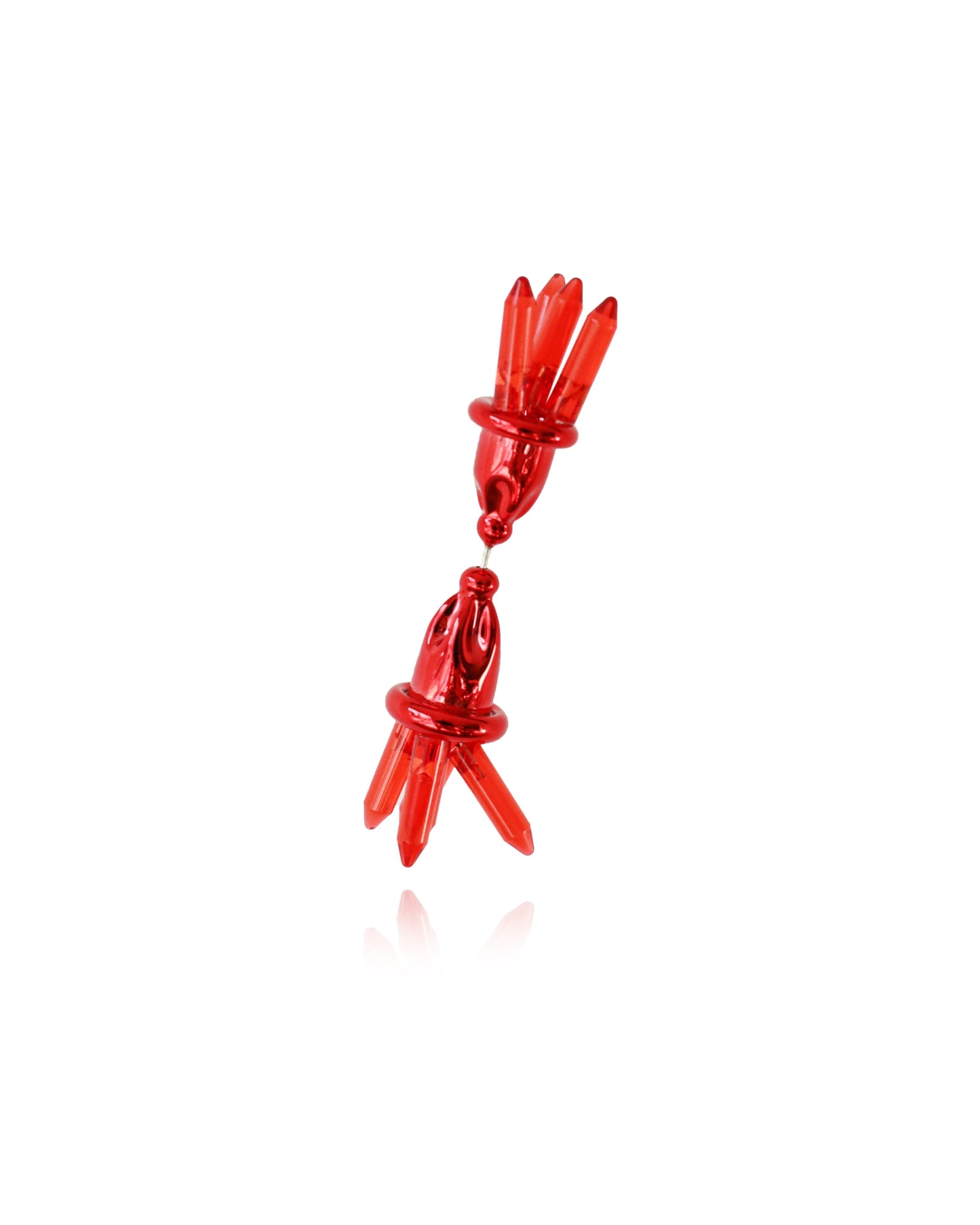 Phygital Wanderlust Red Earring or Brooch