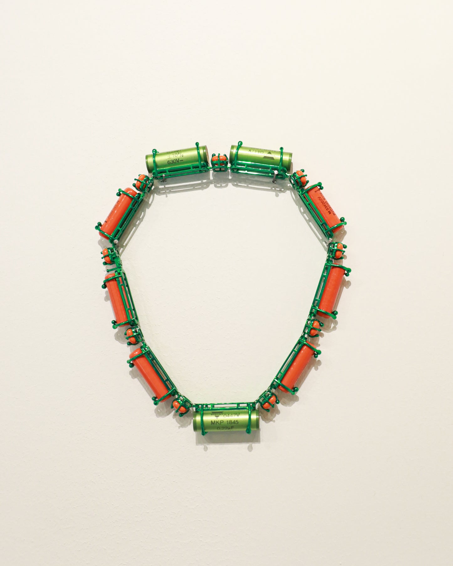 Compressed Choker and Necklace in Silver with E-waste