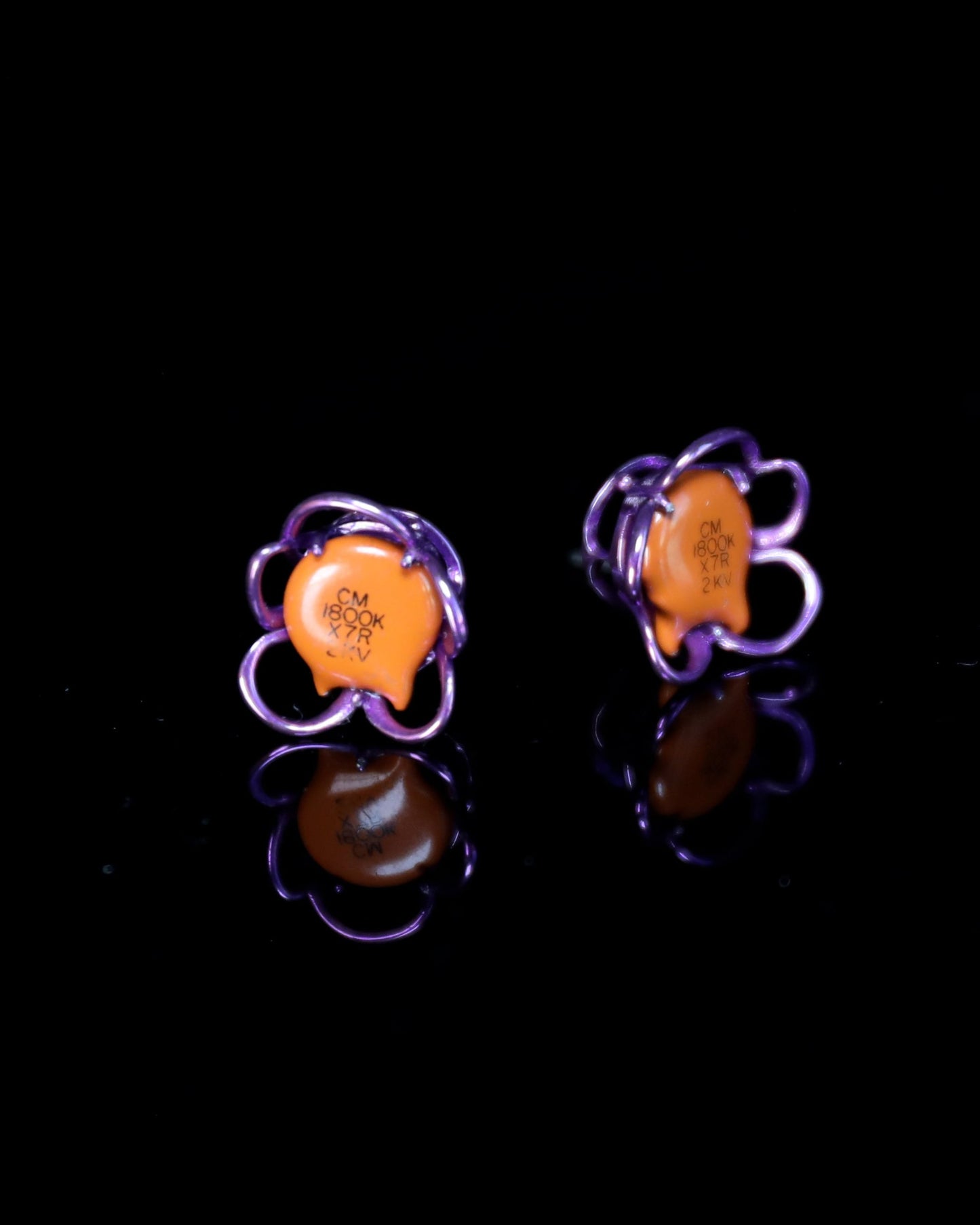 Meta Blossom Purple Earrings