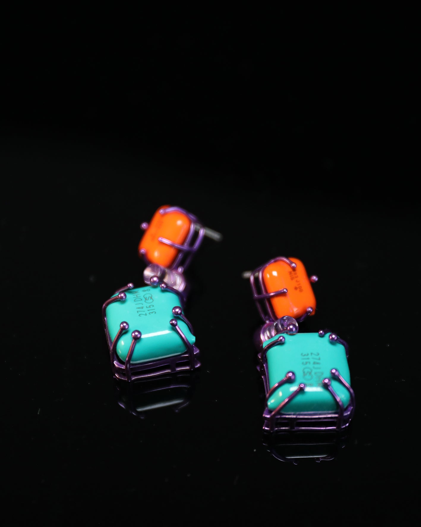 Inflatble Earrings in Sterling Silver with LED