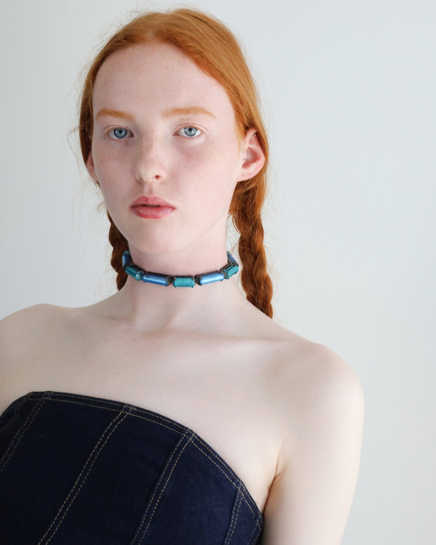 Slanguage Choker in Silver with E-waste