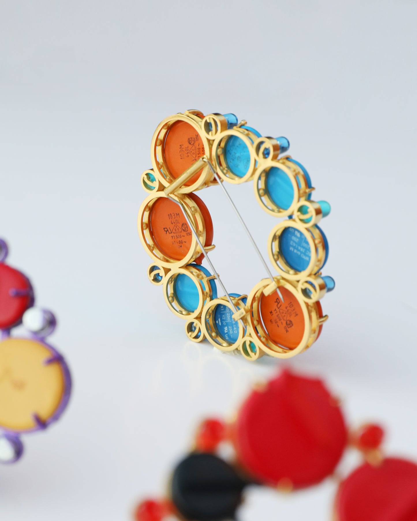 Synthocene Sun Brooch