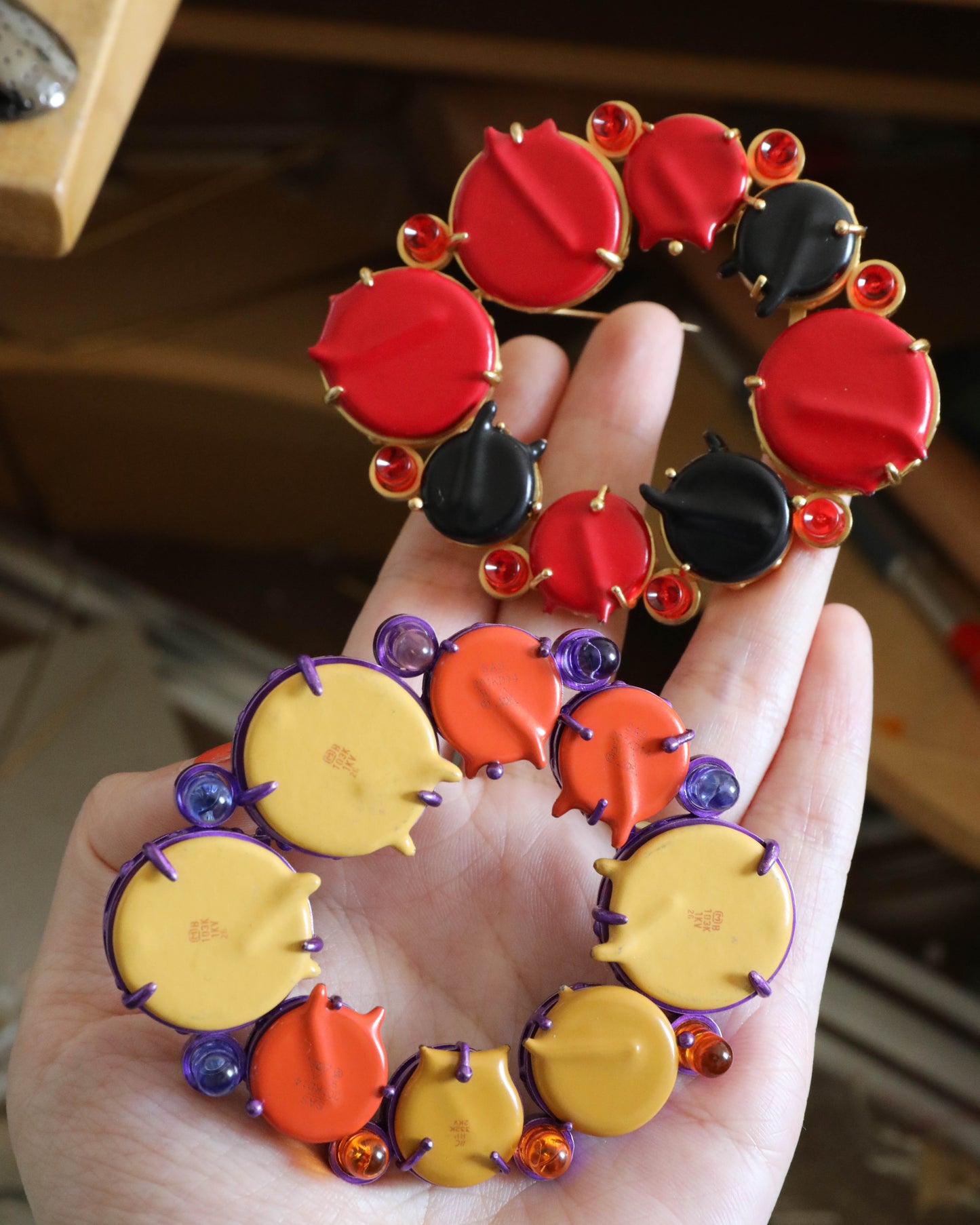 Synthocene Sun Brooch