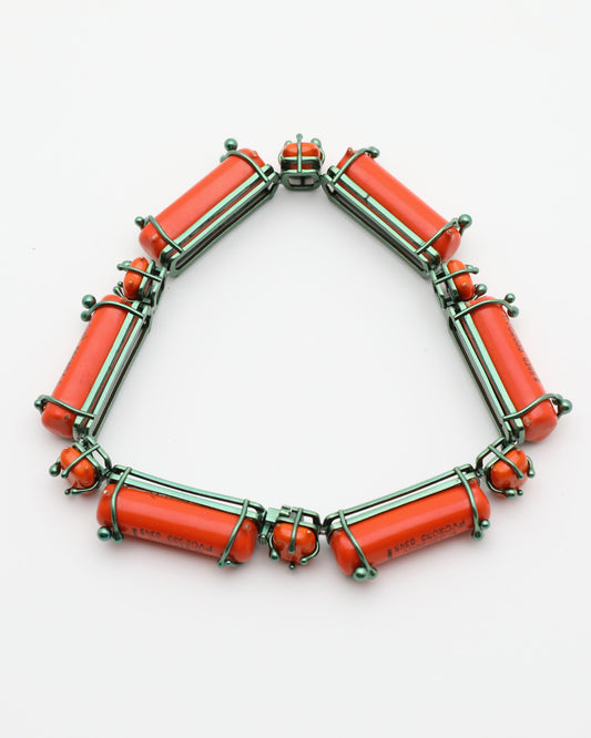 Compressed Choker and Necklace in Silver with E-waste