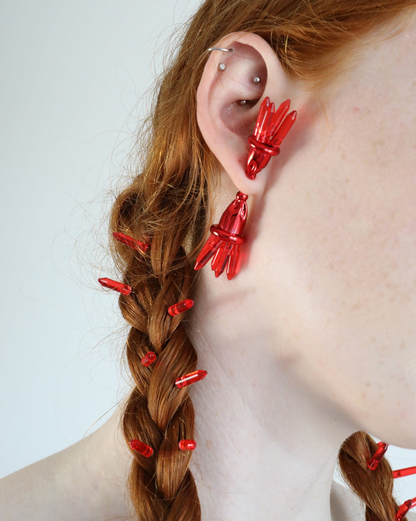 Phygital Wanderlust Red Earring or Brooch