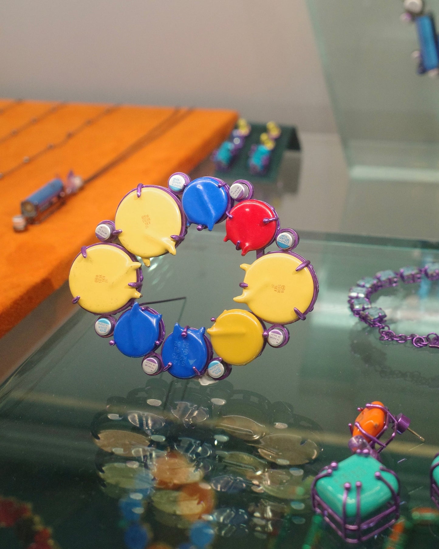 Synthocene Sun Brooch