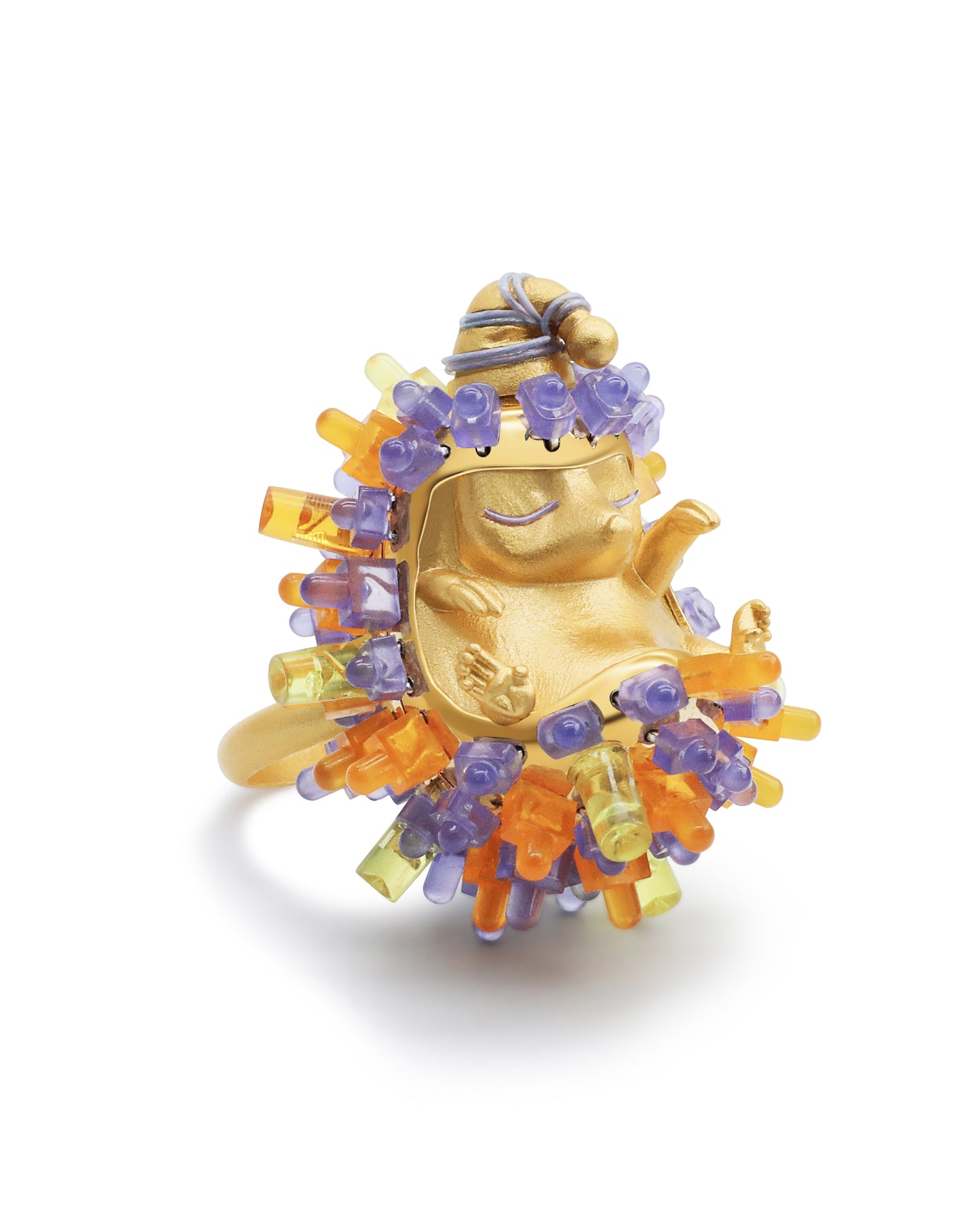Snoozing Hedgehog in 24ct gold plated