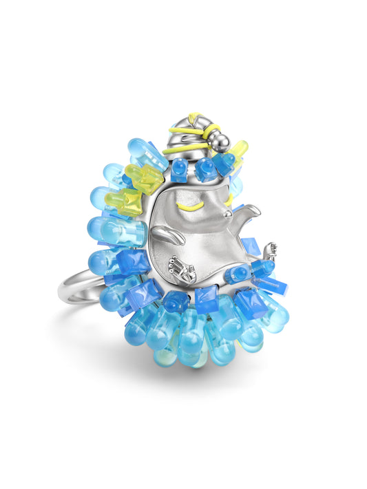 Snoozing Hedgehog Ring