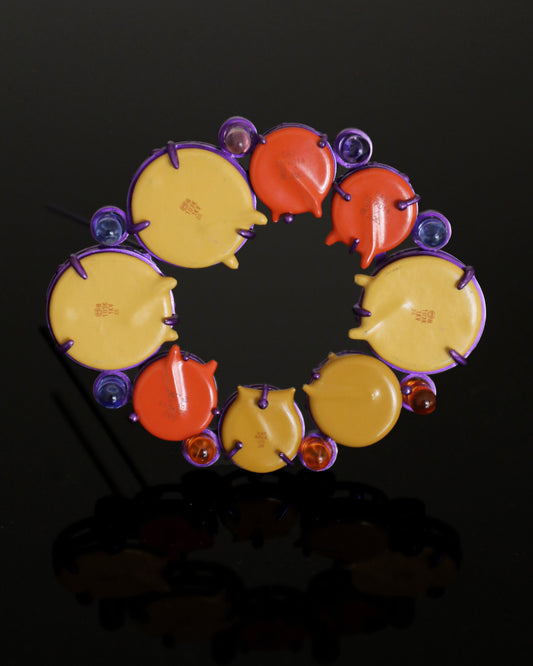 Synthocene Sun Brooch