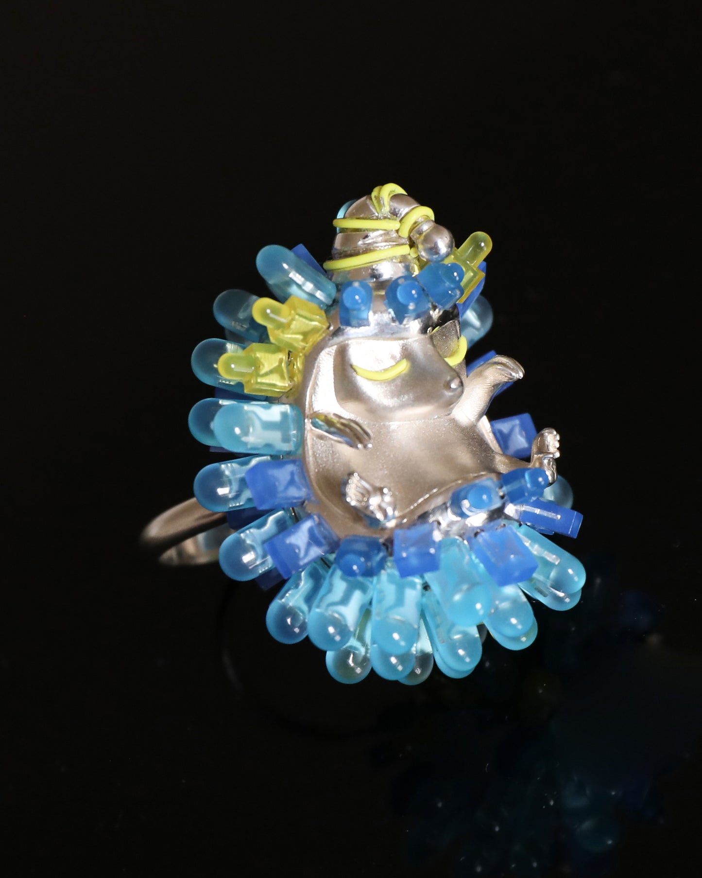 Snoozing Hedgehog Ring