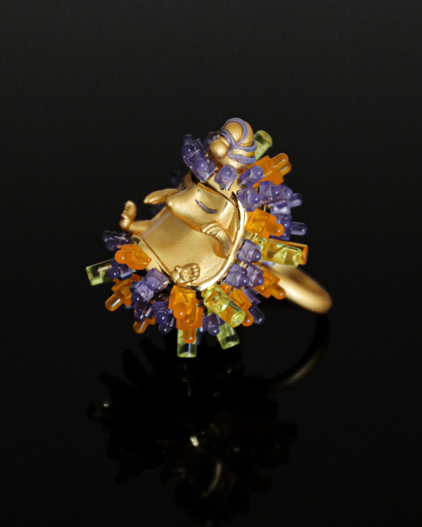 Snoozing Hedgehog in 24ct gold plated