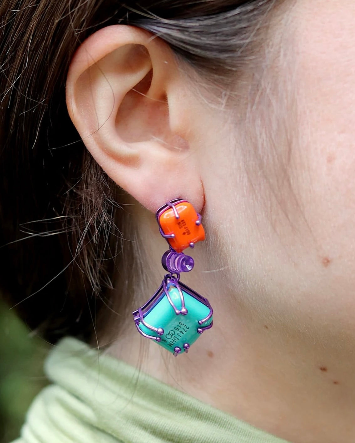 Inflatble Earrings in Sterling Silver with LED